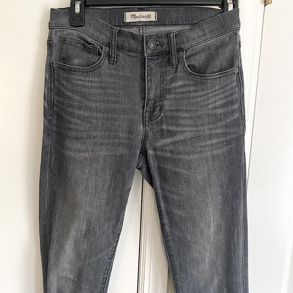 Madewell grey skinny jeans